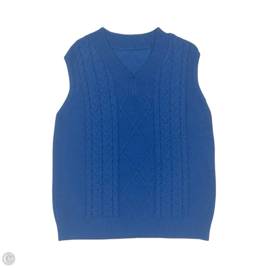 Vest Sweater By Cmf In Blue, Size: Xl