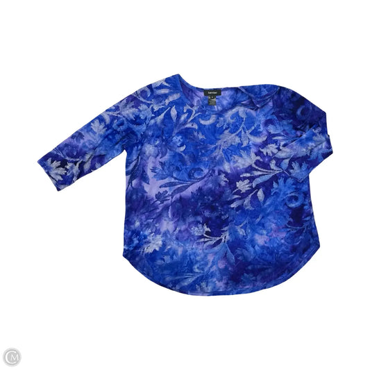 Blouse 3/4 Sleeve By Karen Kane In Blue, Size: 1x
