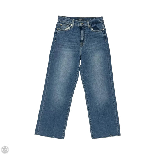 Jeans Straight By 7 For All Mankind In Blue Denim, Size: 6