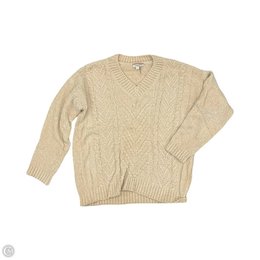 Sweater By Andree By Unit In Cream, Size: L