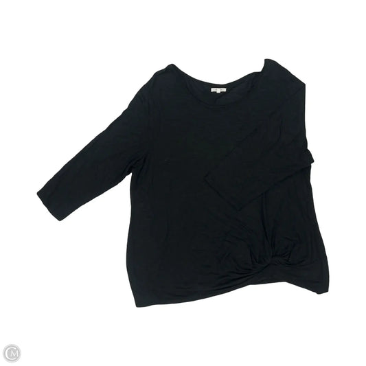 Top 3/4 Sleeve By Maurices In Black, Size: 2x