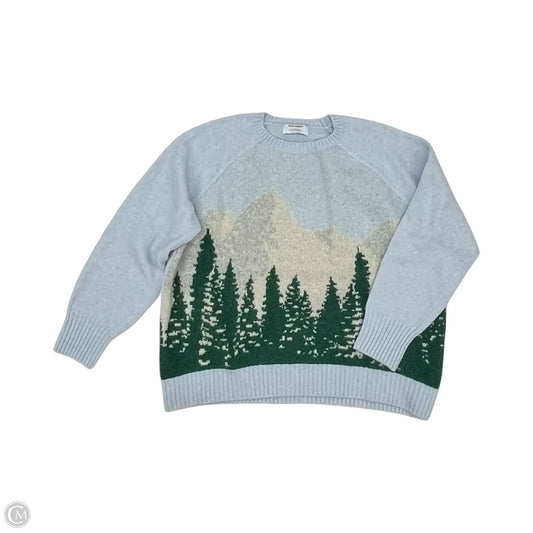 Sweater By Old Navy In Blue & Cream, Size: L