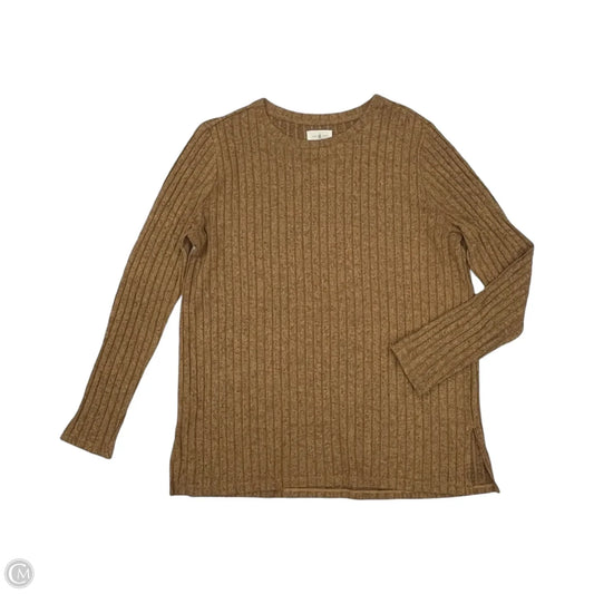 Top Long Sleeve By Lou And Grey In Brown, Size: Xl