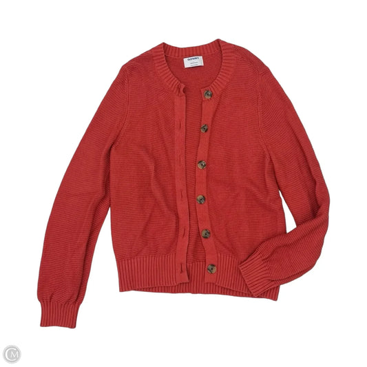Sweater Cardigan By Old Navy In Orange, Size: L