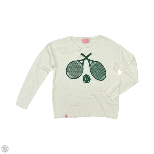 Sweater By Simply Southern In Cream & Pink, Size: M