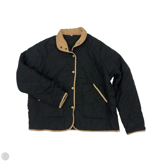 Jacket Puffer & Quilted By Cmf In Black & Brown, Size: M