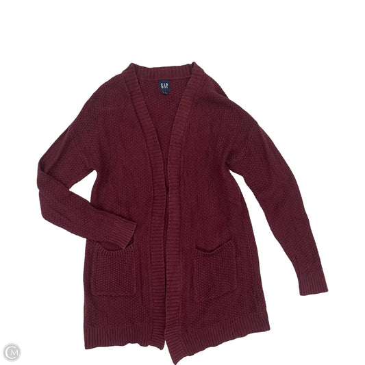 Sweater Cardigan By Gap In Purple, Size: L