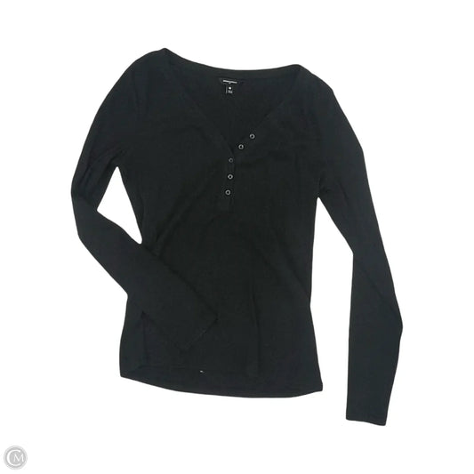Top Long Sleeve By Banana Republic In Black, Size: M