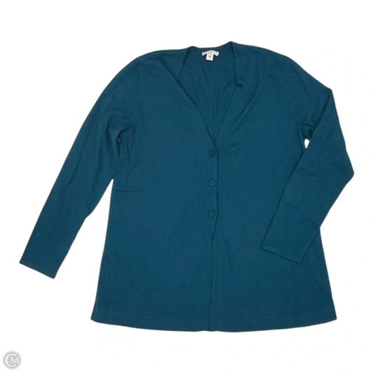 Sweater Cardigan By J. Jill In Teal, Size: S