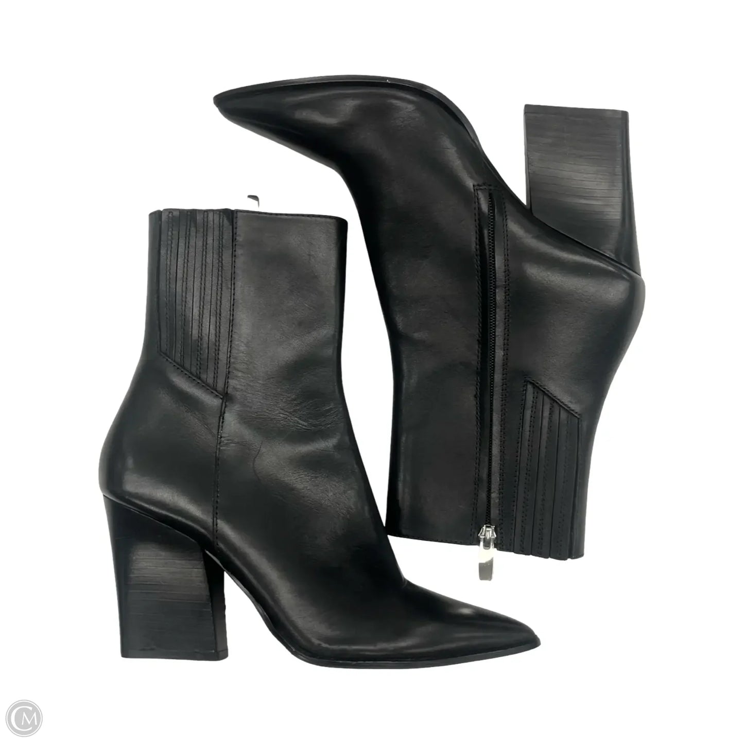 Boots Ankle Heels By Steve Madden In Black, Size: 9.5