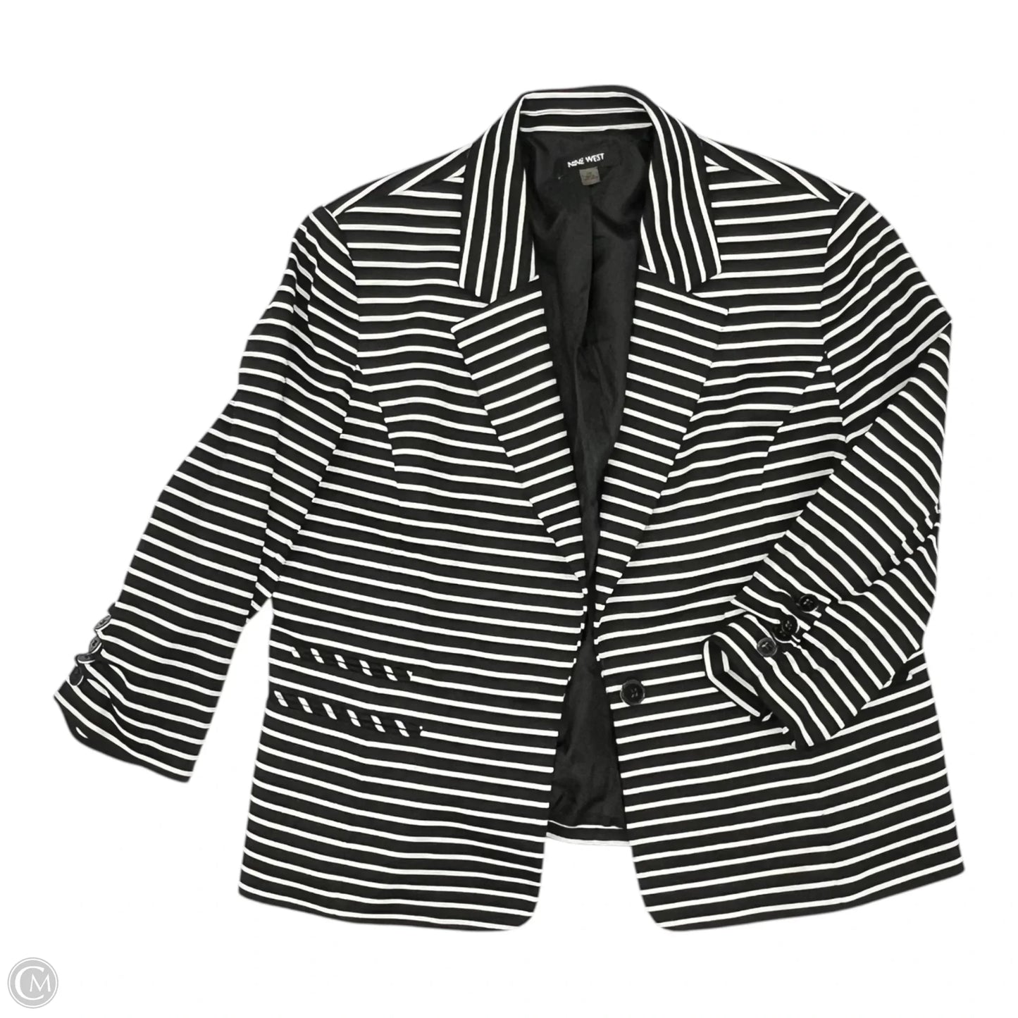 Blazer By Nine West In Black & White, Size: 1x