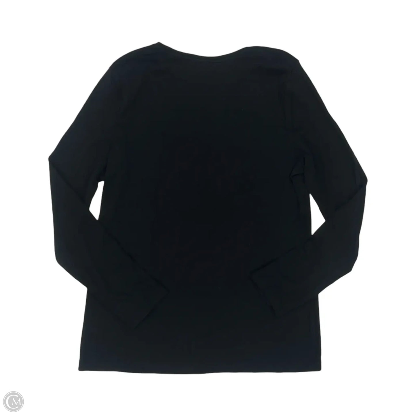 Top Long Sleeve Basic By Talbots In Black, Size: L