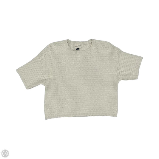 Sweater Short Sleeve By Universal Thread In Cream, Size: L