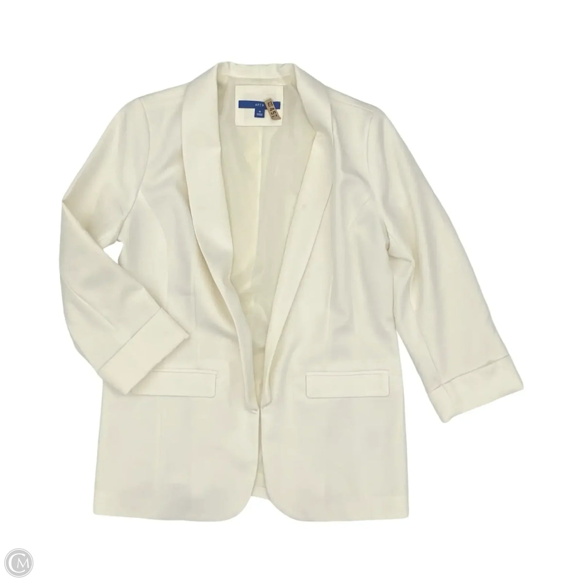 Blazer By Apt 9 In Cream, Size: M