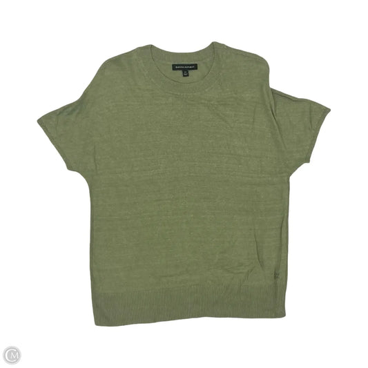 Sweater Short Sleeve By Banana Republic In Green, Size: M