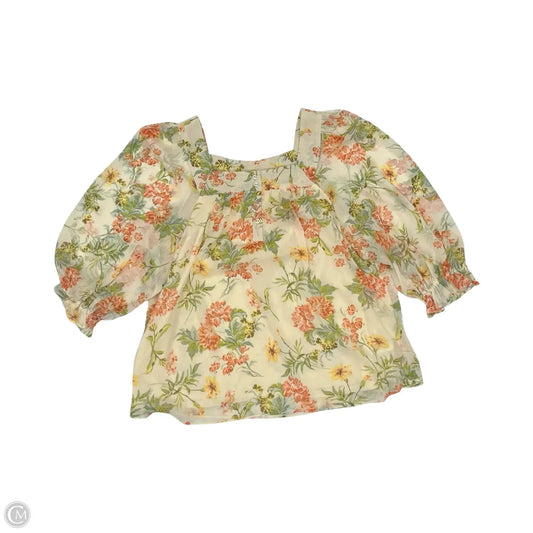 Blouse Long Sleeve By Lc Lauren Conrad In Floral Print, Size: M
