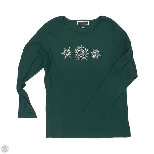 Top Long Sleeve By Karen Scott In Green, Size: Xl