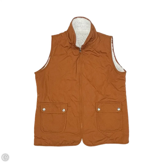 Vest Puffer & Quilted By Clothes Mentor In Brown, Size: M
