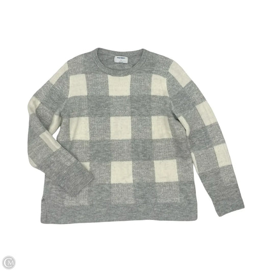 Sweater By Old Navy In Grey & White, Size: Xl