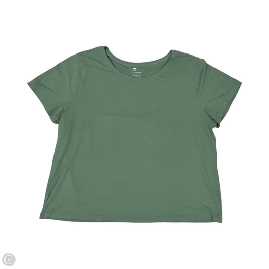 Athletic Top Short Sleeve By All In Motion In Green, Size: 1x
