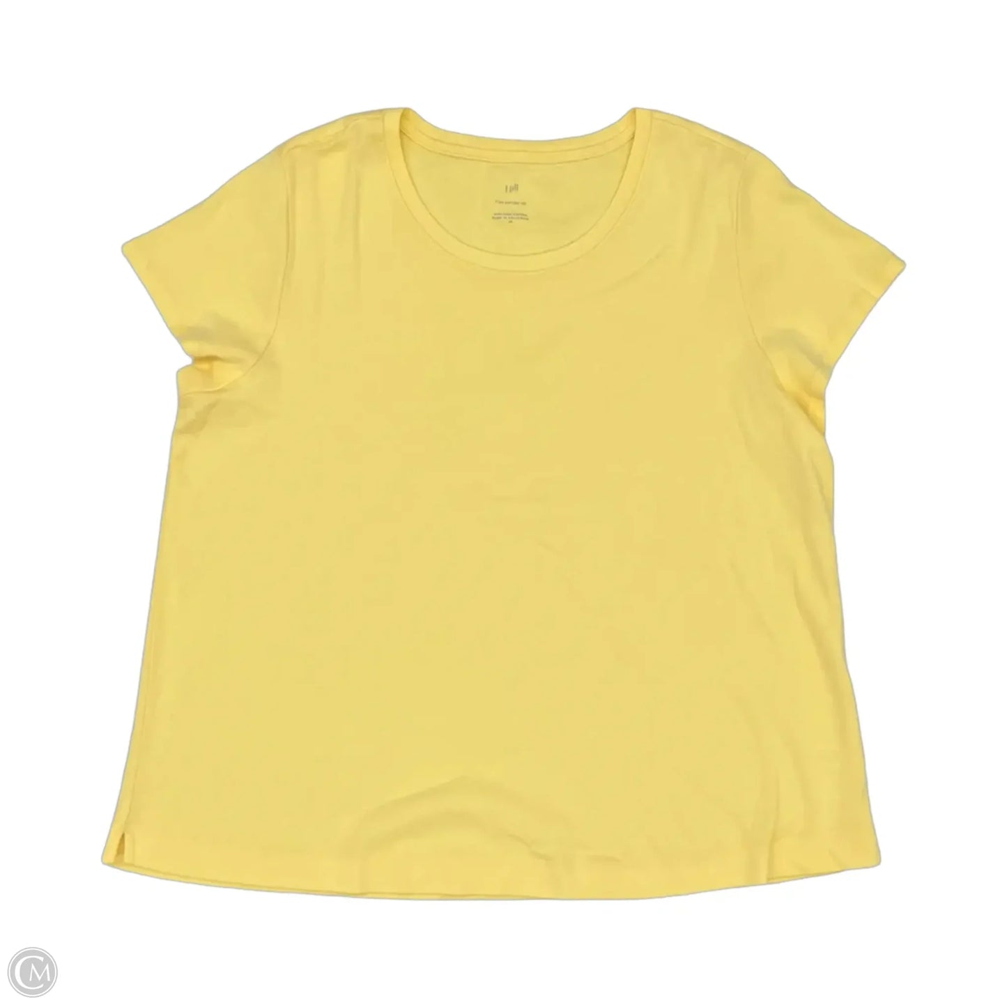 Top Short Sleeve Basic By J. Jill In Yellow, Size: 2x
