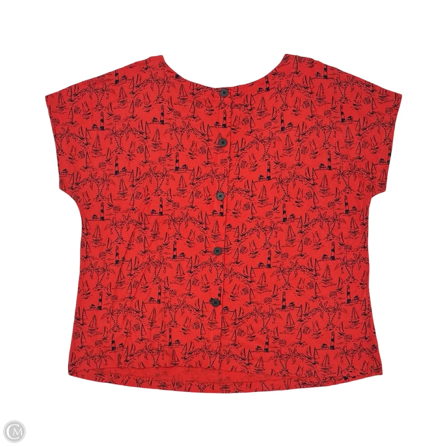 Top Short Sleeve By J. Jill In Red, Size: 2x