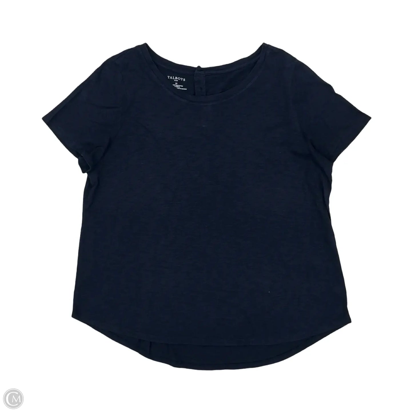 Top Short Sleeve By Talbots In Navy, Size: 2x