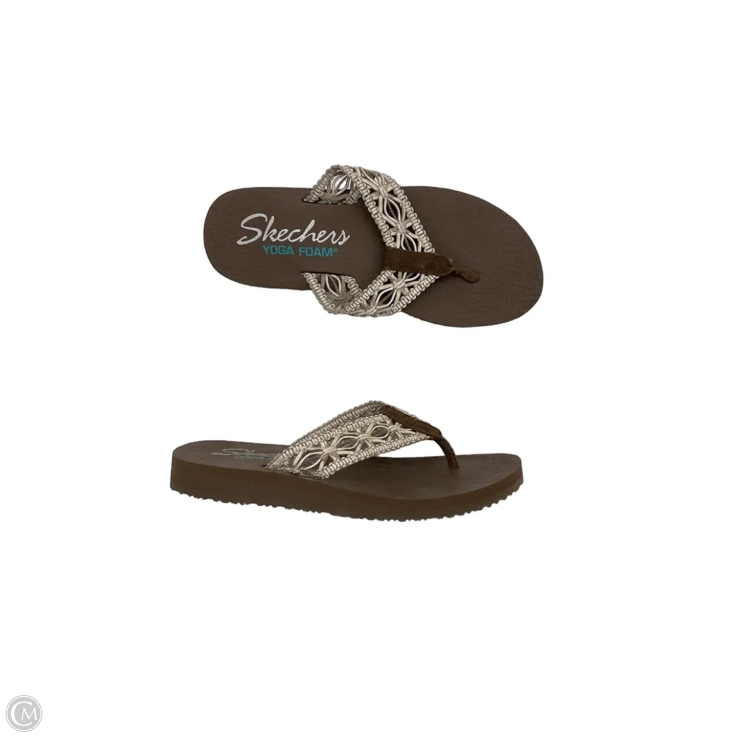 Sandals Flip Flops By Skechers In Brown, Size: 7