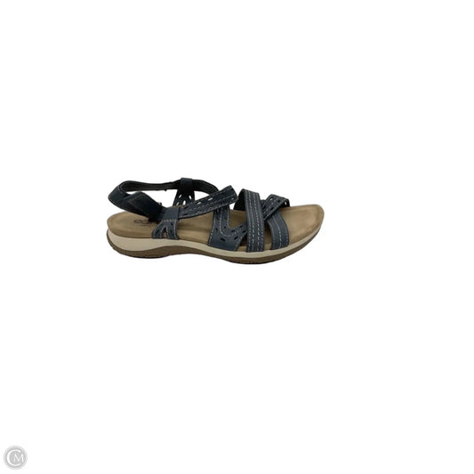 Sandals Flats By Earth In Blue & Tan, Size: 7
