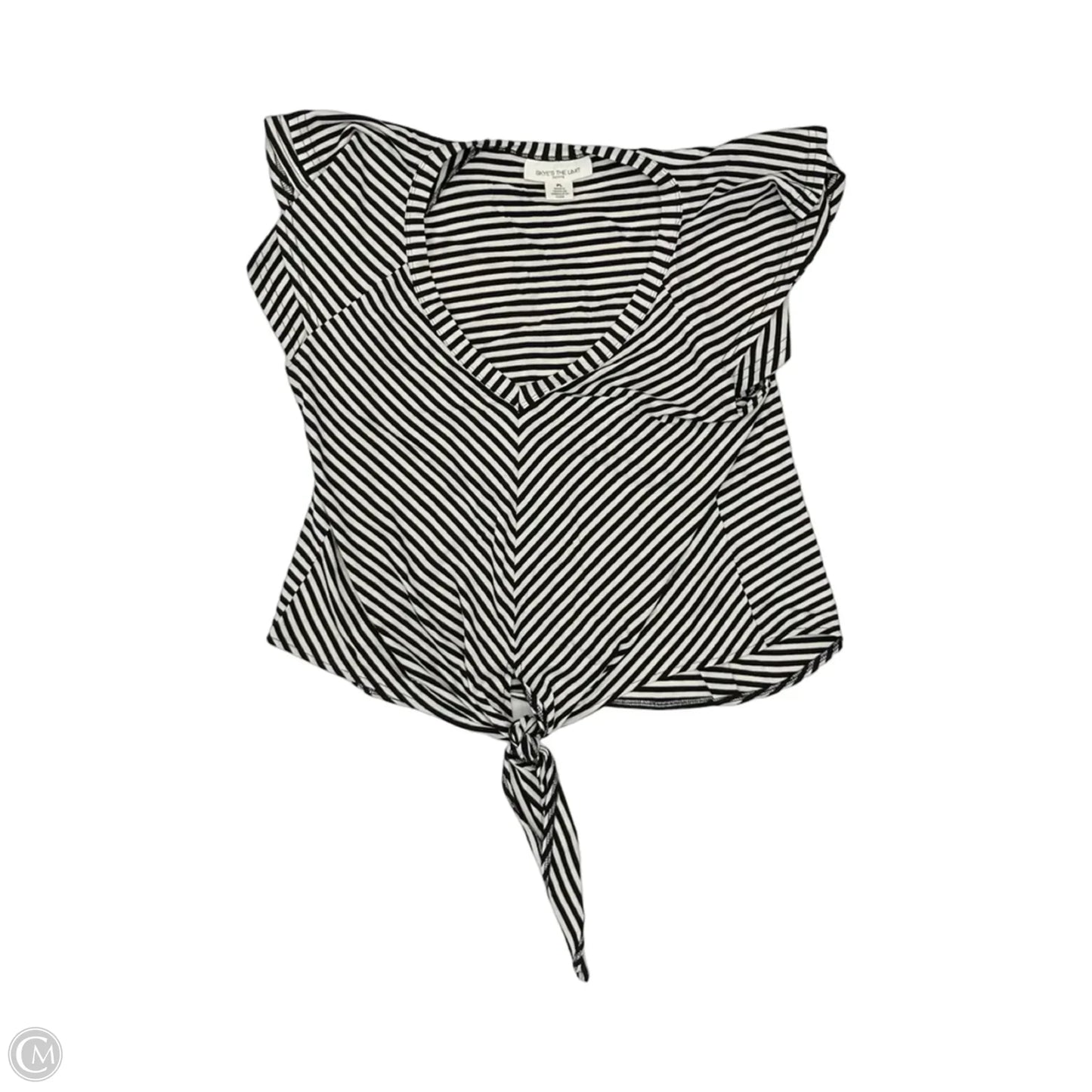 Top Short Sleeve By Skyes The Limit In Black & White, Size: Lp