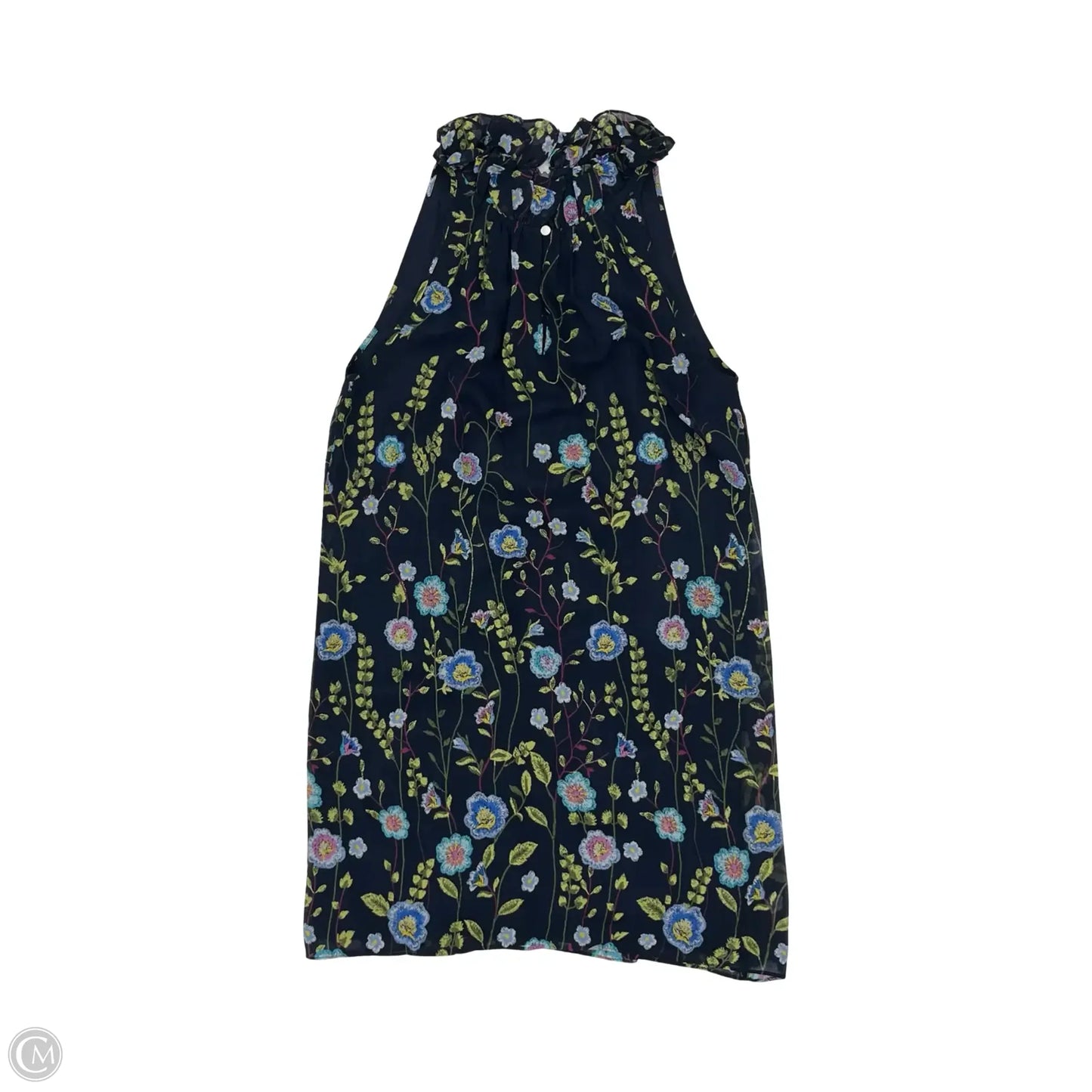 Dress Party Short By Tahari In Blue & Green, Size: 4p