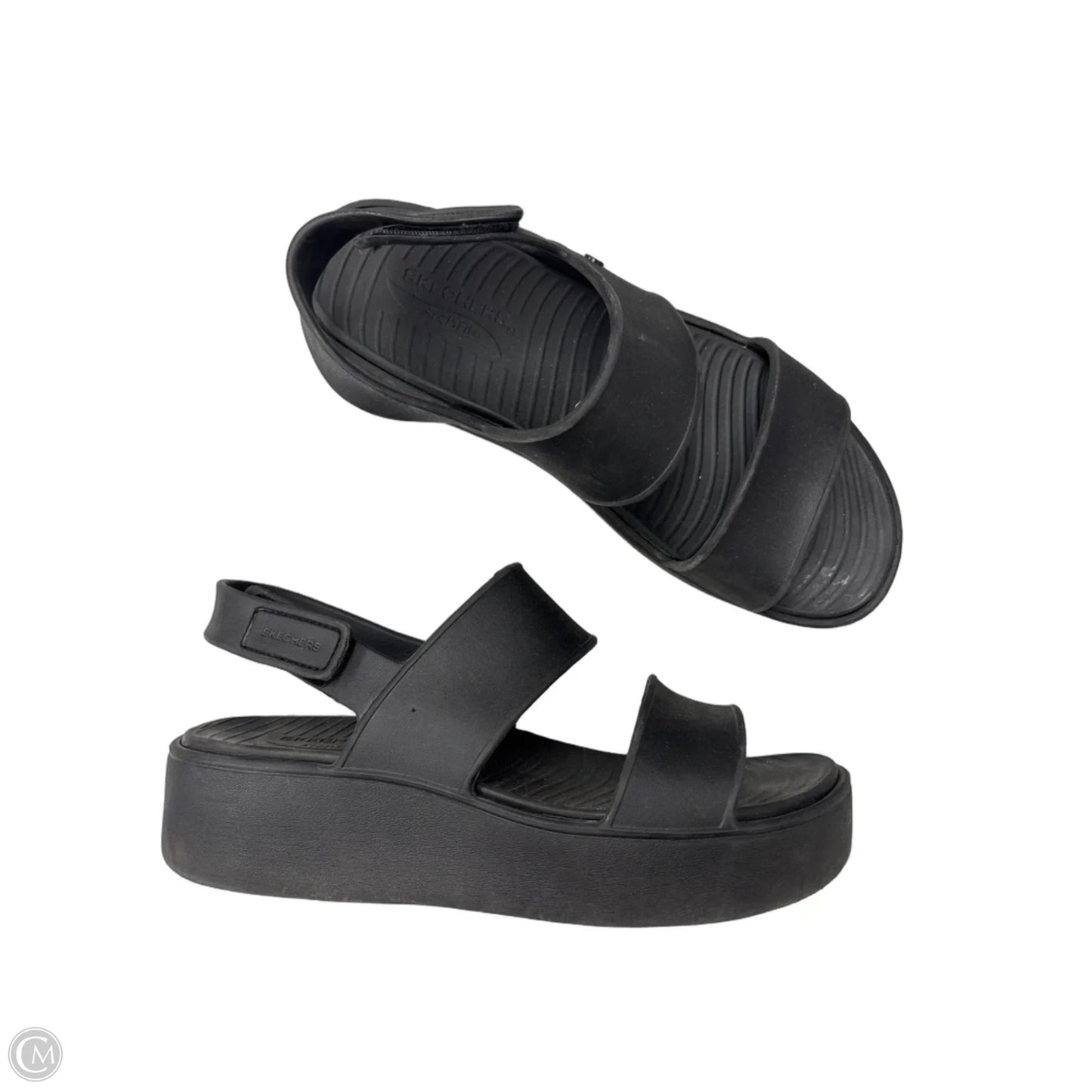 Sandals Heels Platform By Skechers In Black, Size: 9