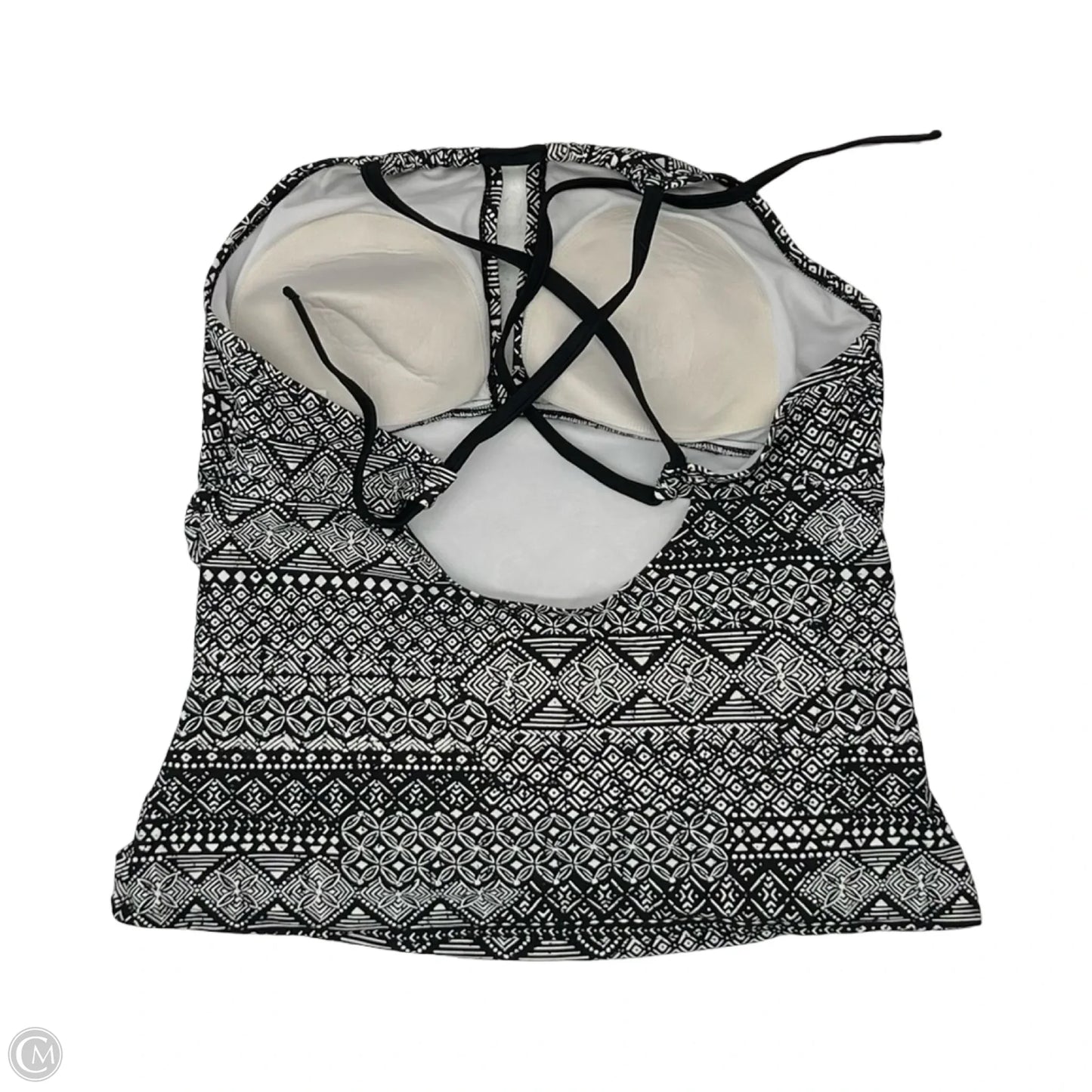Swimsuit Top By Kona Sol In Black & White, Size: Xl