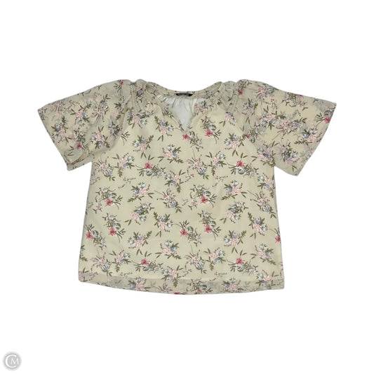 Blouse Short Sleeve By Bloomchic In Floral Print, Size: L