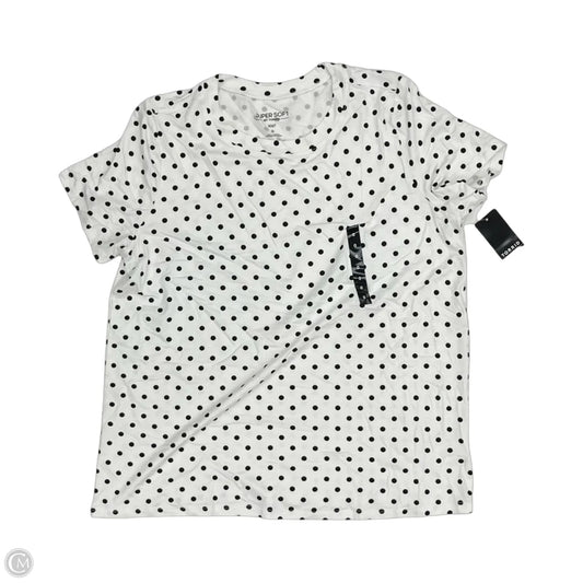 Top Short Sleeve By Torrid In Black & White, Size: L