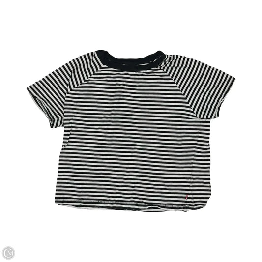 Top Short Sleeve By Levis In Black & White, Size: M