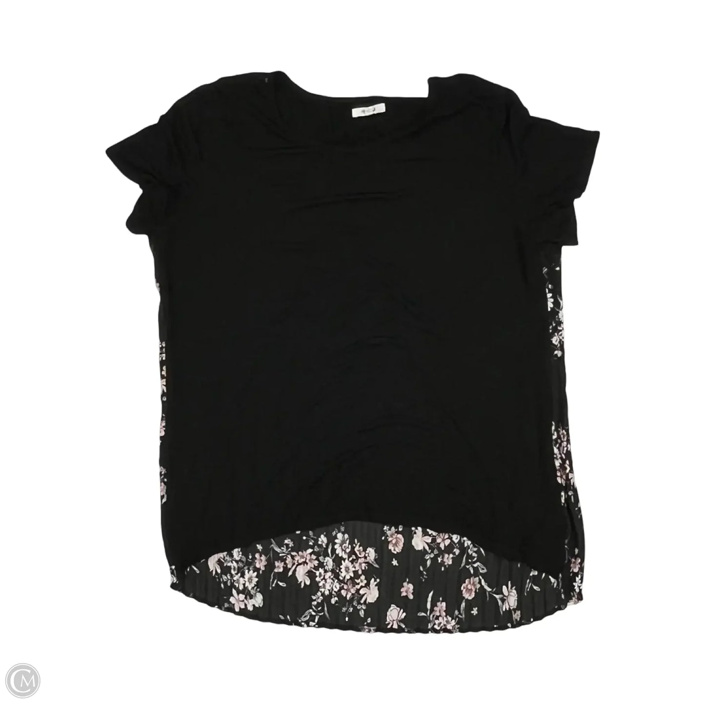 Blouse Short Sleeve By Maurices In Black, Size: L
