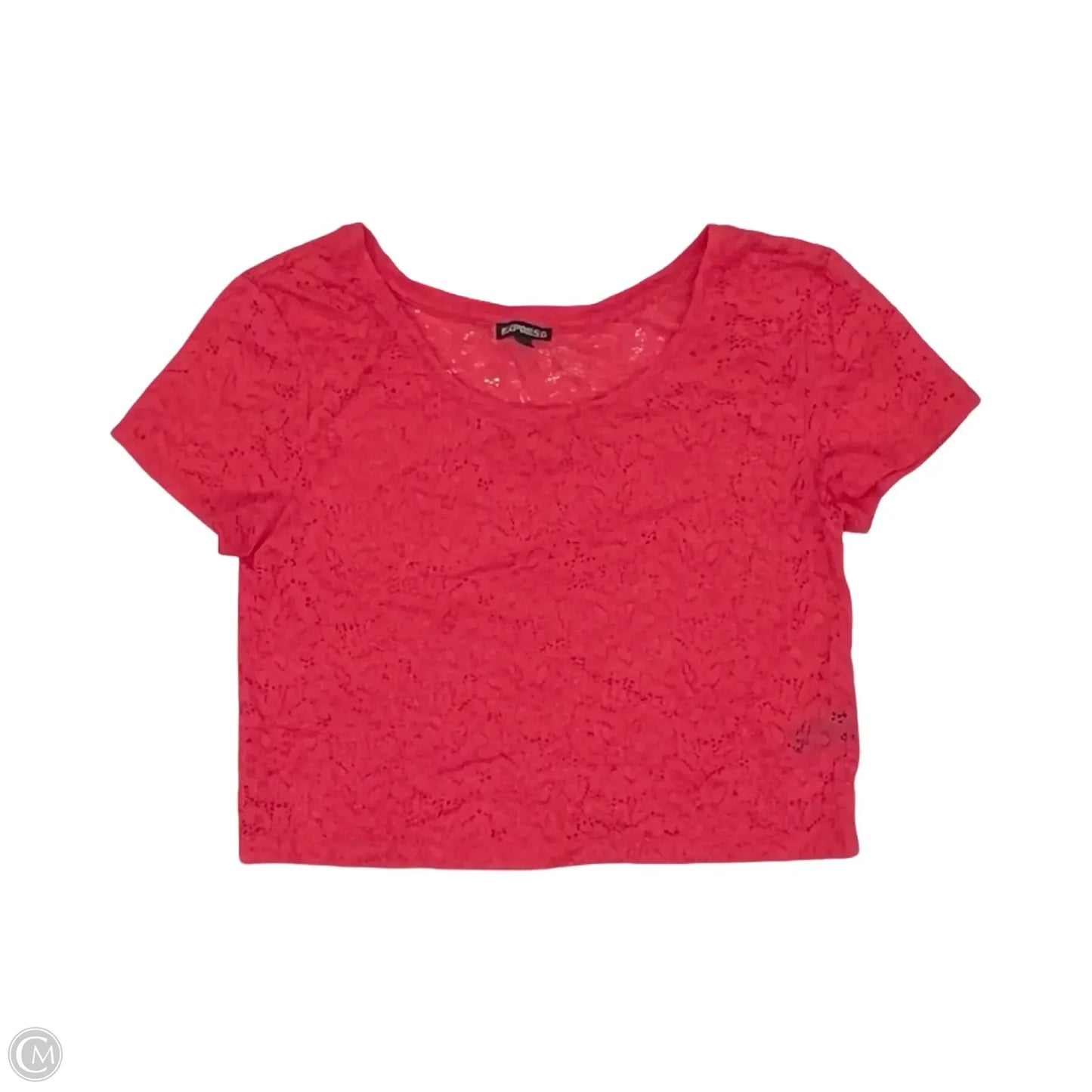 Top Short Sleeve By Express In Pink, Size: M