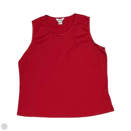 Top Sleeveless By Alia In Red, Size: 3x