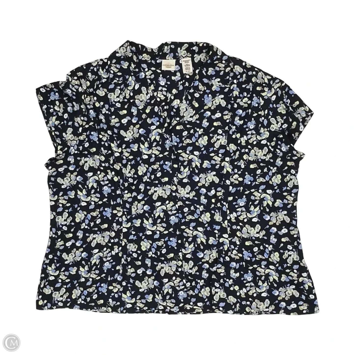 Blouse Short Sleeve By Covington In Floral Print, Size: 3x