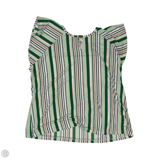 Blouse Sleeveless By Liz Claiborne In Green, Size: Xxl