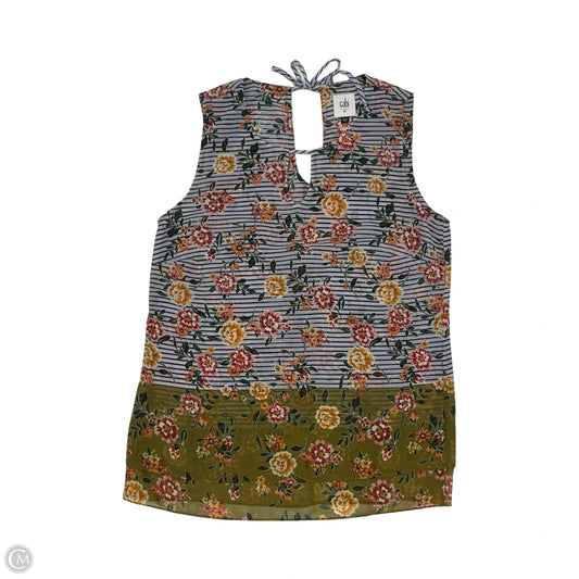 Blouse Sleeveless By Cabi In Floral Print, Size: Xs