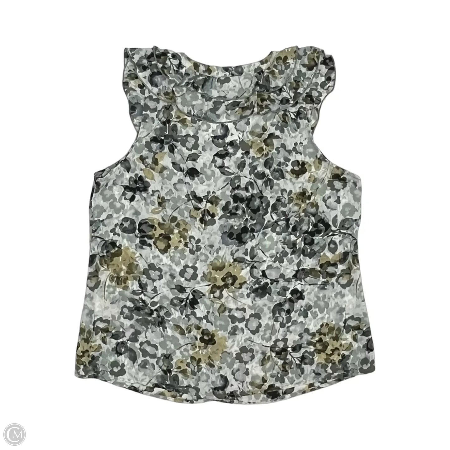 Blouse Sleeveless By Cabi In Grey, Size: M