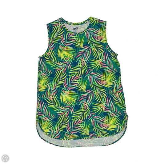 Top Sleeveless By Lands End In Tropical Print, Size: S