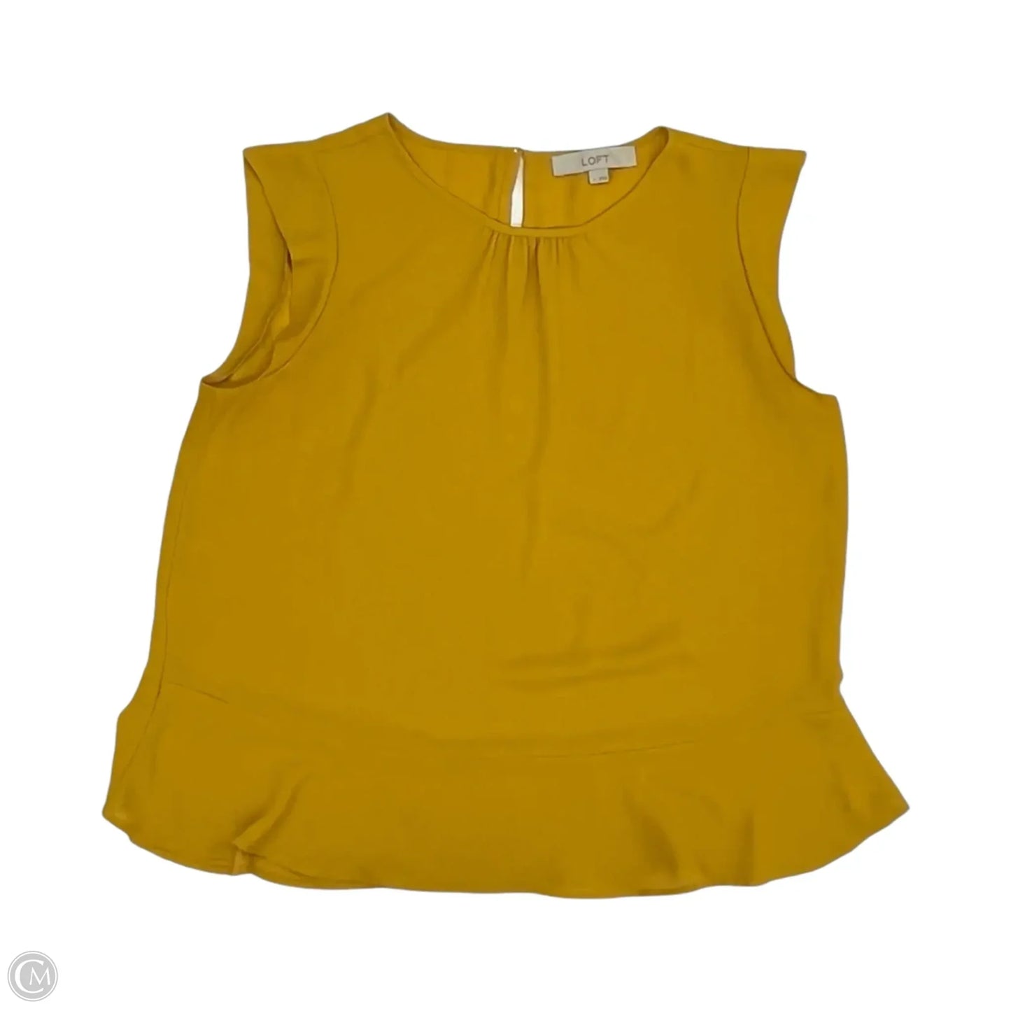 Blouse Sleeveless By Loft In Yellow, Size: M