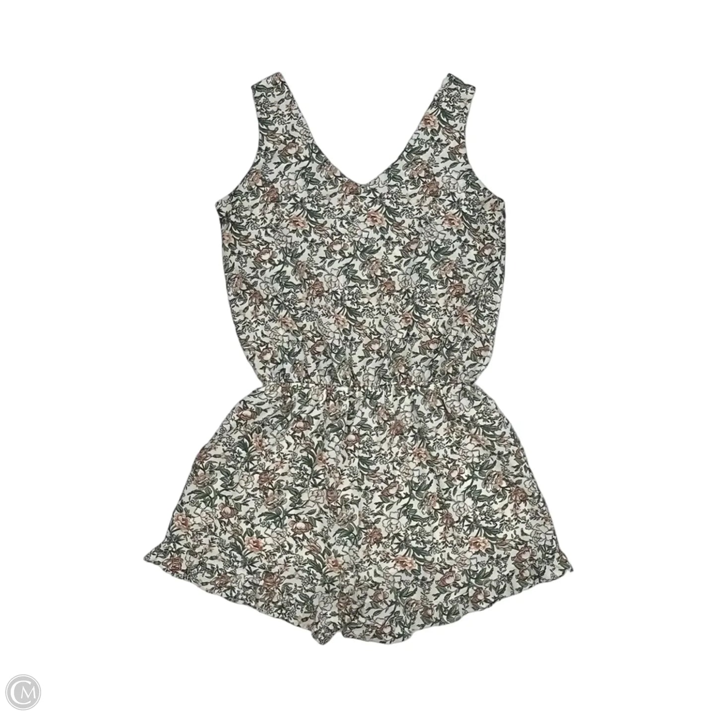 Romper By Clothes Mentor In Floral Print, Size: Xs