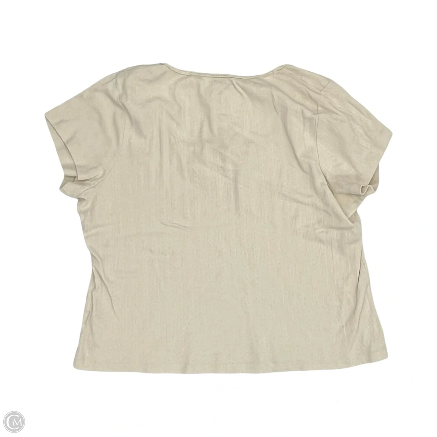 Top Short Sleeve By Old Navy In Cream, Size: Xxl