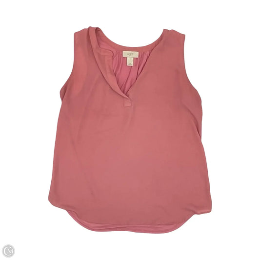 Blouse Sleeveless By Loft In Pink, Size: M