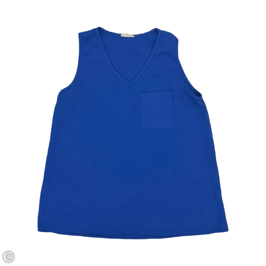 Blouse Sleeveless By Cotton Bleu In Blue, Size: M