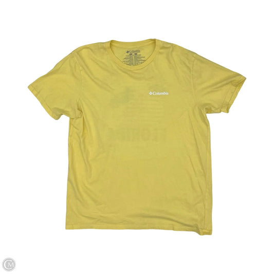 Top Short Sleeve By Columbia In Yellow, Size: Xl